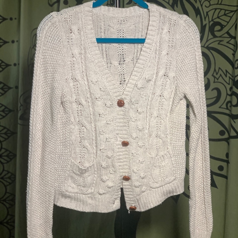 Zara crop cardigan sweater